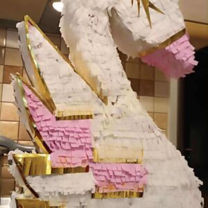Piñata Κύκνος (Swan) – Χειροποίητη, Λευκό-Ροζ-Χρυσό