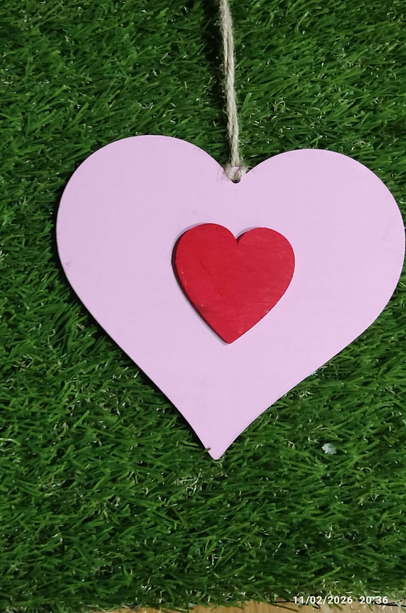 Χειροποίητη Διακοσμητική Καρδιά "Double Love"