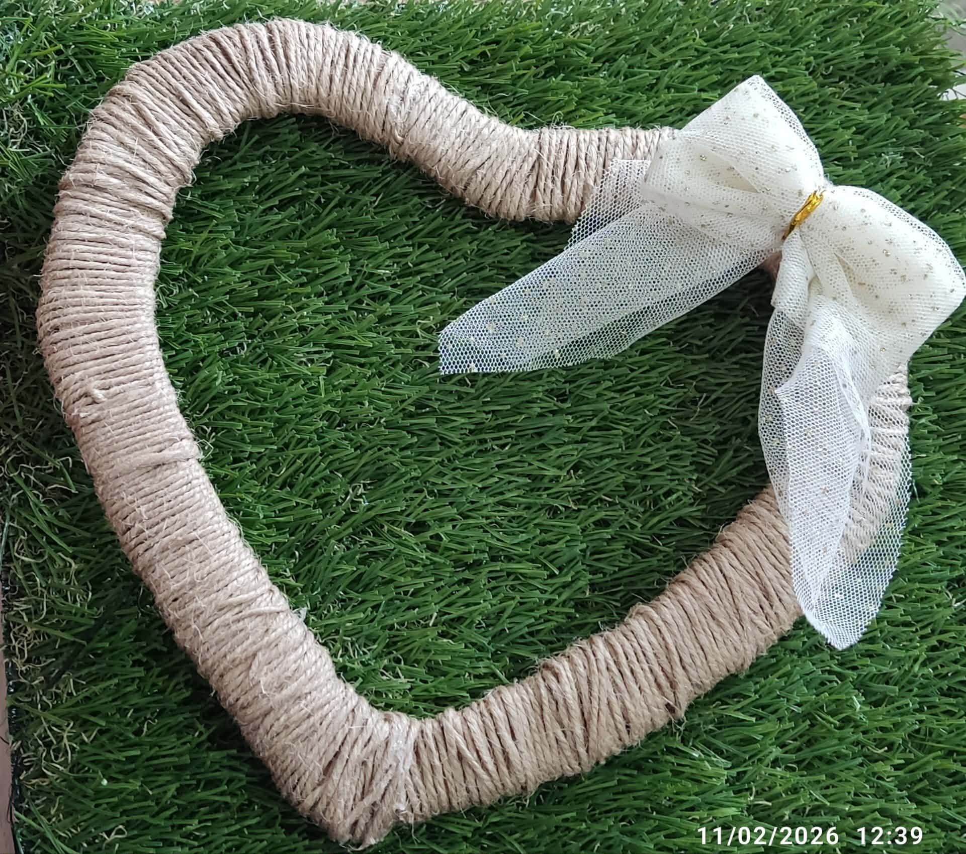 Χειροποίητο Στεφάνι Καρδιά "Rustic Elegance"